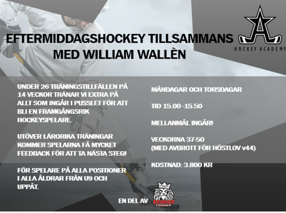 Eftermiddagshockey med William Wallèn